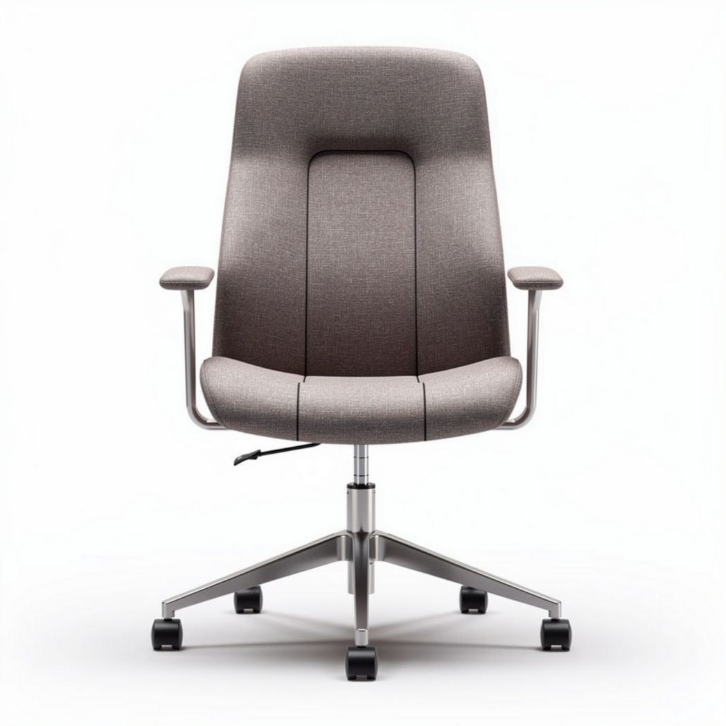 Ergonomische bureaustoel met stoffen bekleding grijs en hoogteinstelling 50 x 60 x 90cm